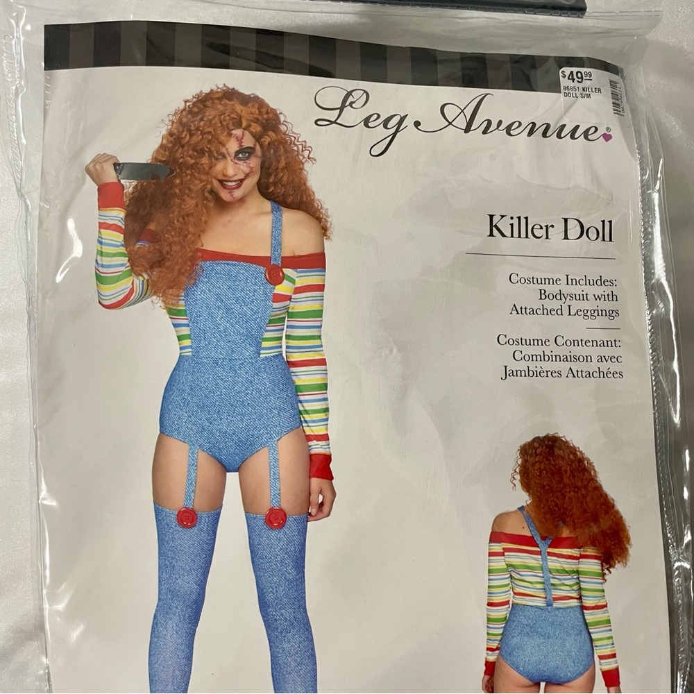 Leg Avenue Adult Chucky Killer Doll Bodysuit Costume